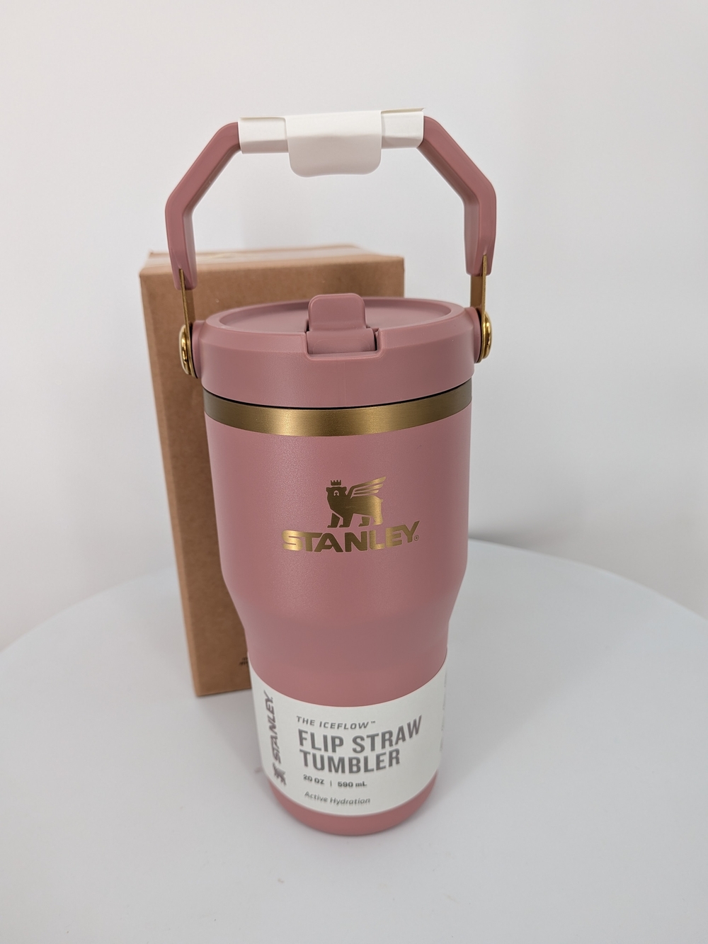NEW Stanley The IceFlow Flip Straw Tumbler water bottle cup 20 OZ antique pink - Picture 9 of 11